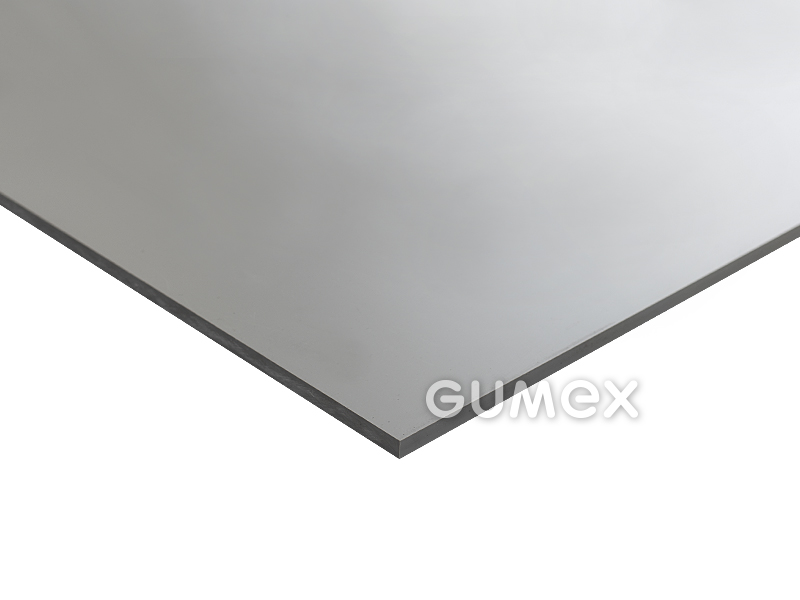 Polyvinylchloridplatte SIMONA® PVC-CAW, 1mm, 2000x1000mm, 82°ShD, extrudiert, 0°C/+60°C, grau, 